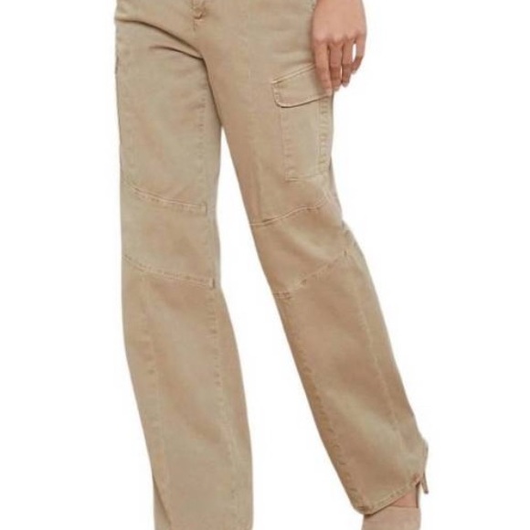 NEW L'AGENCE brooklyn utility wide leg jeans in rye - Picture 5 of 5